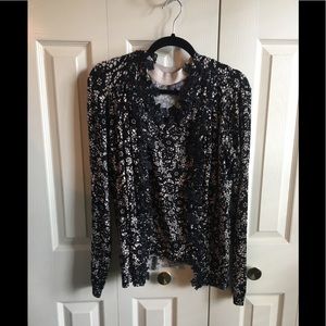 Cream & black sweater set